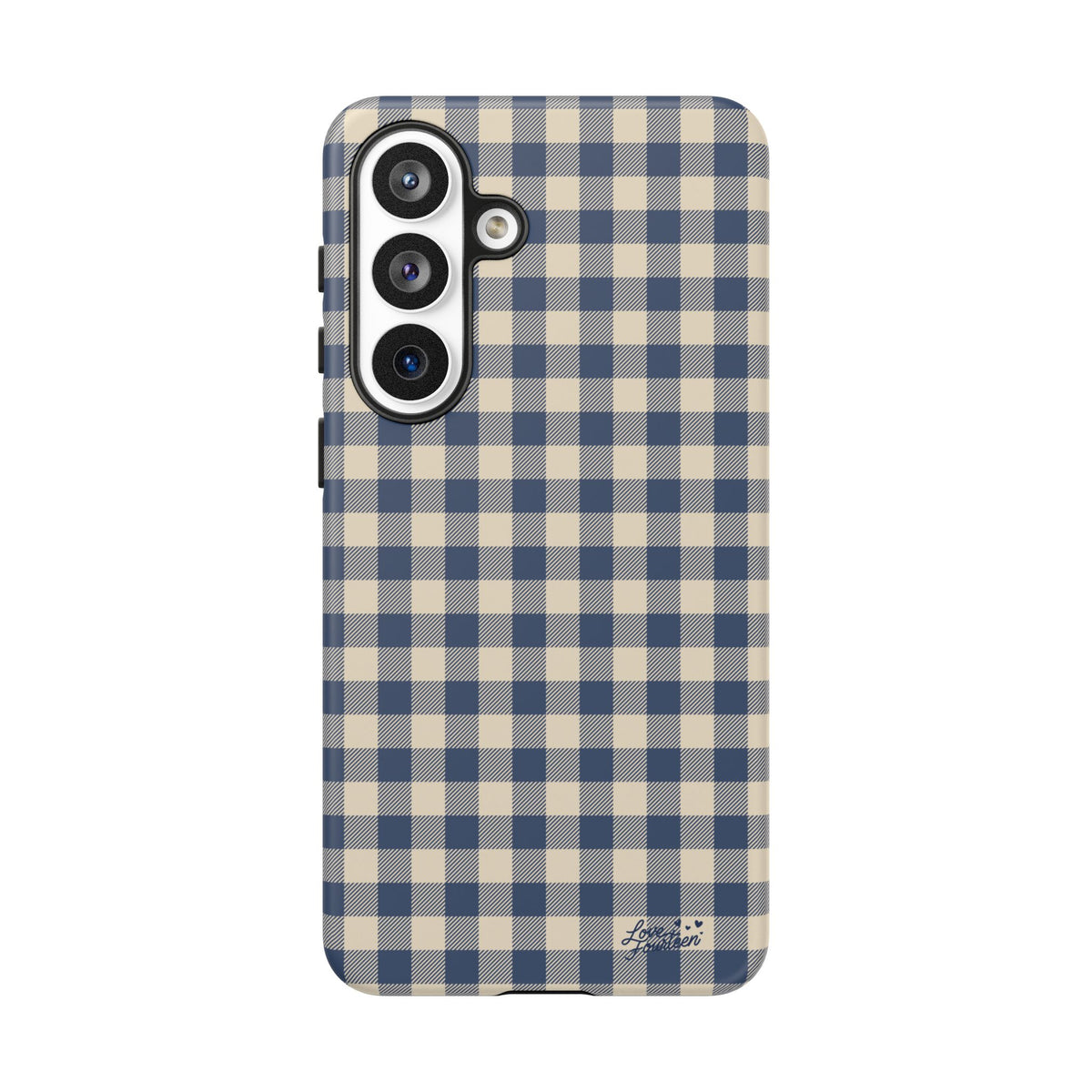 Navy Gingham Samsung Galaxy Phone Case - (Free U.S. Shipping)