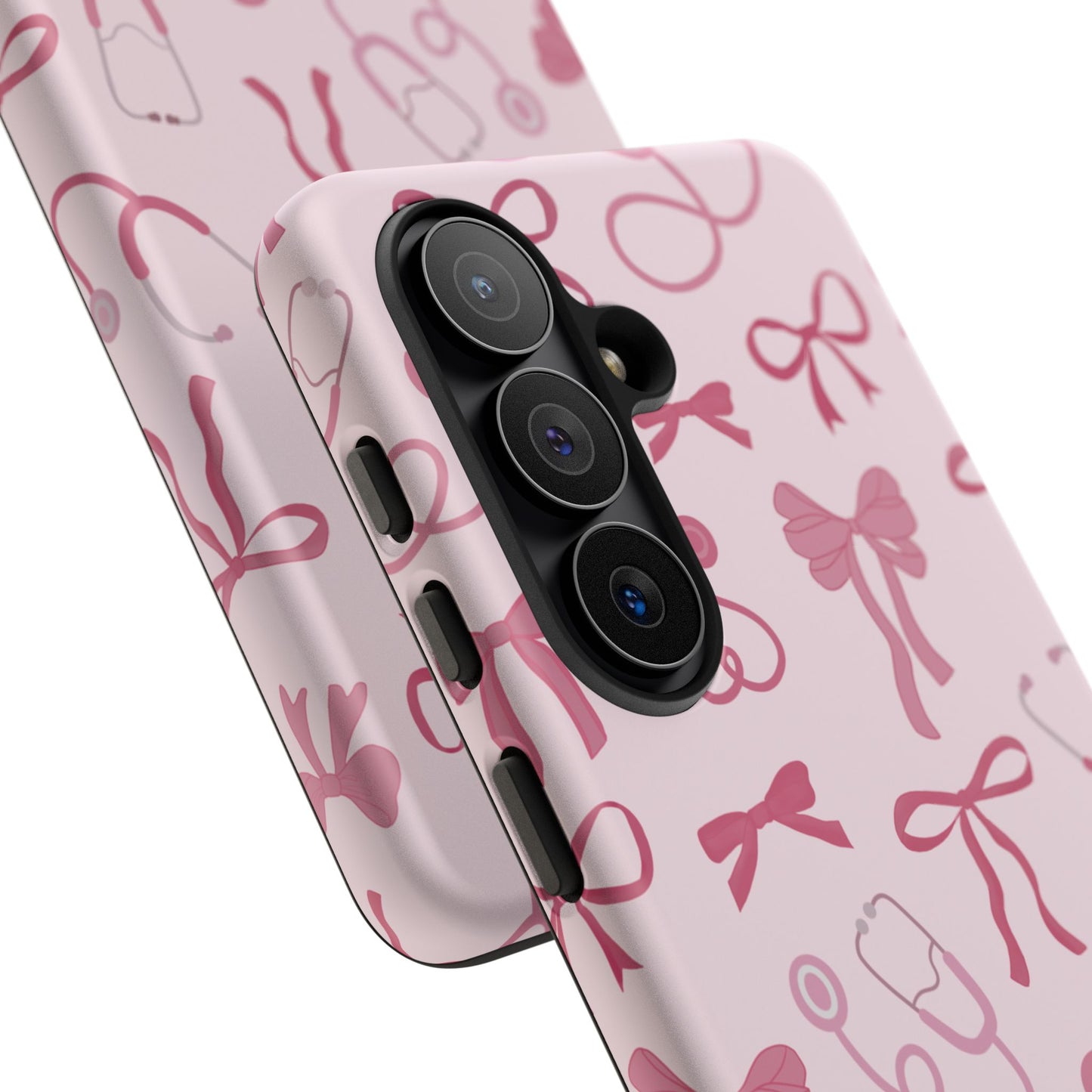 Pink Bow & Stethoscope Samsung Galaxy Phone Case - (Free U.S. Shipping)