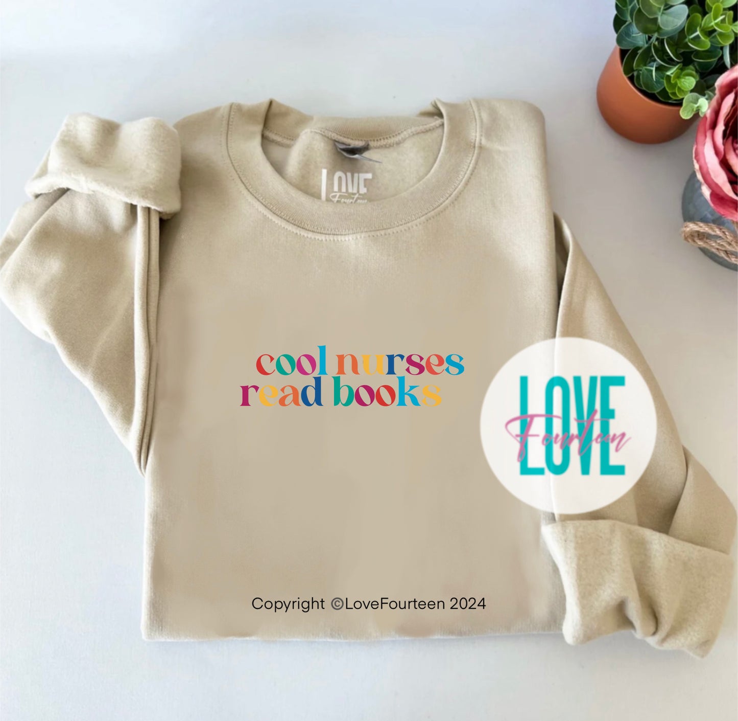 Cool Nurses Read Books Crewneck