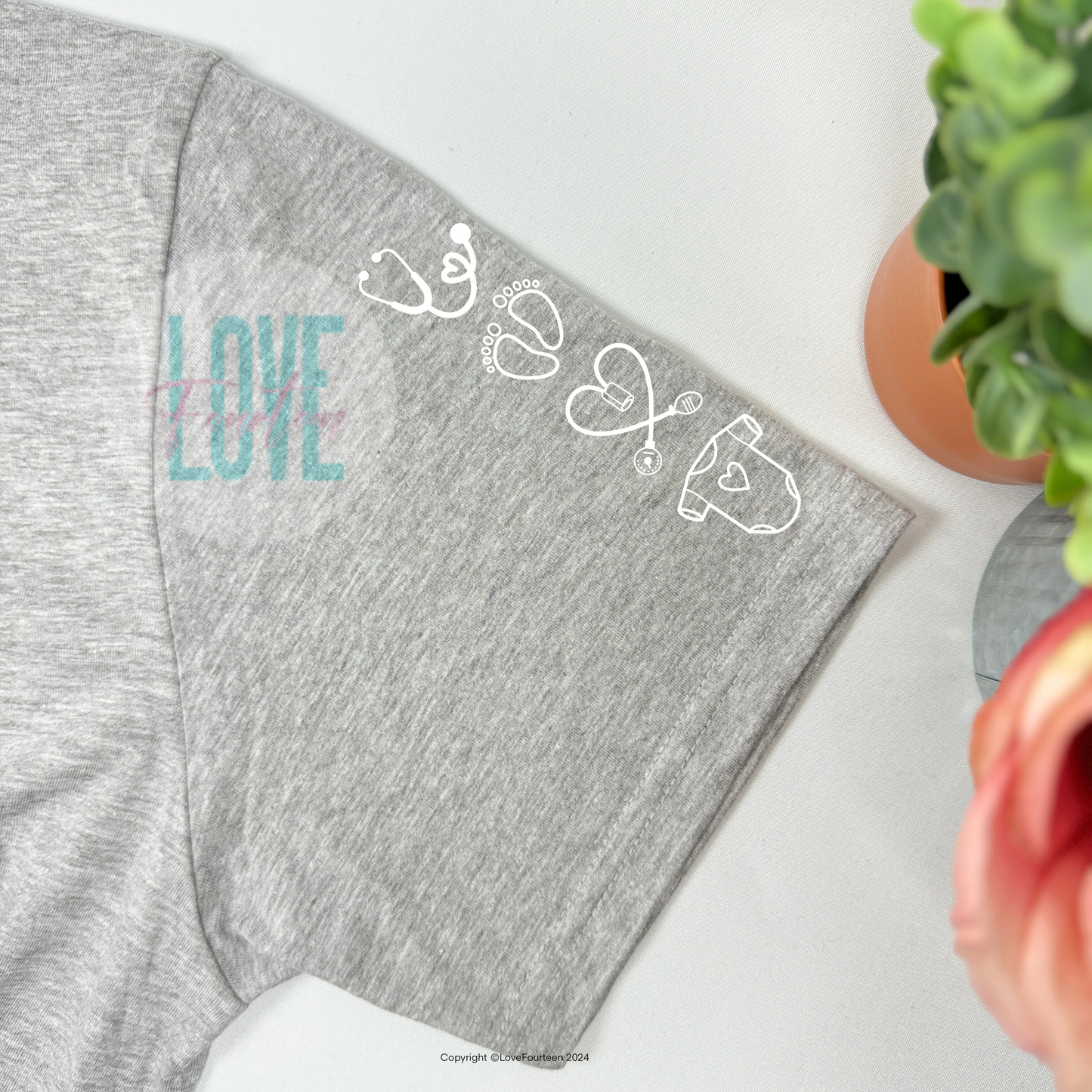 Nurse Floral Meadow Tee (Peds / L&D)