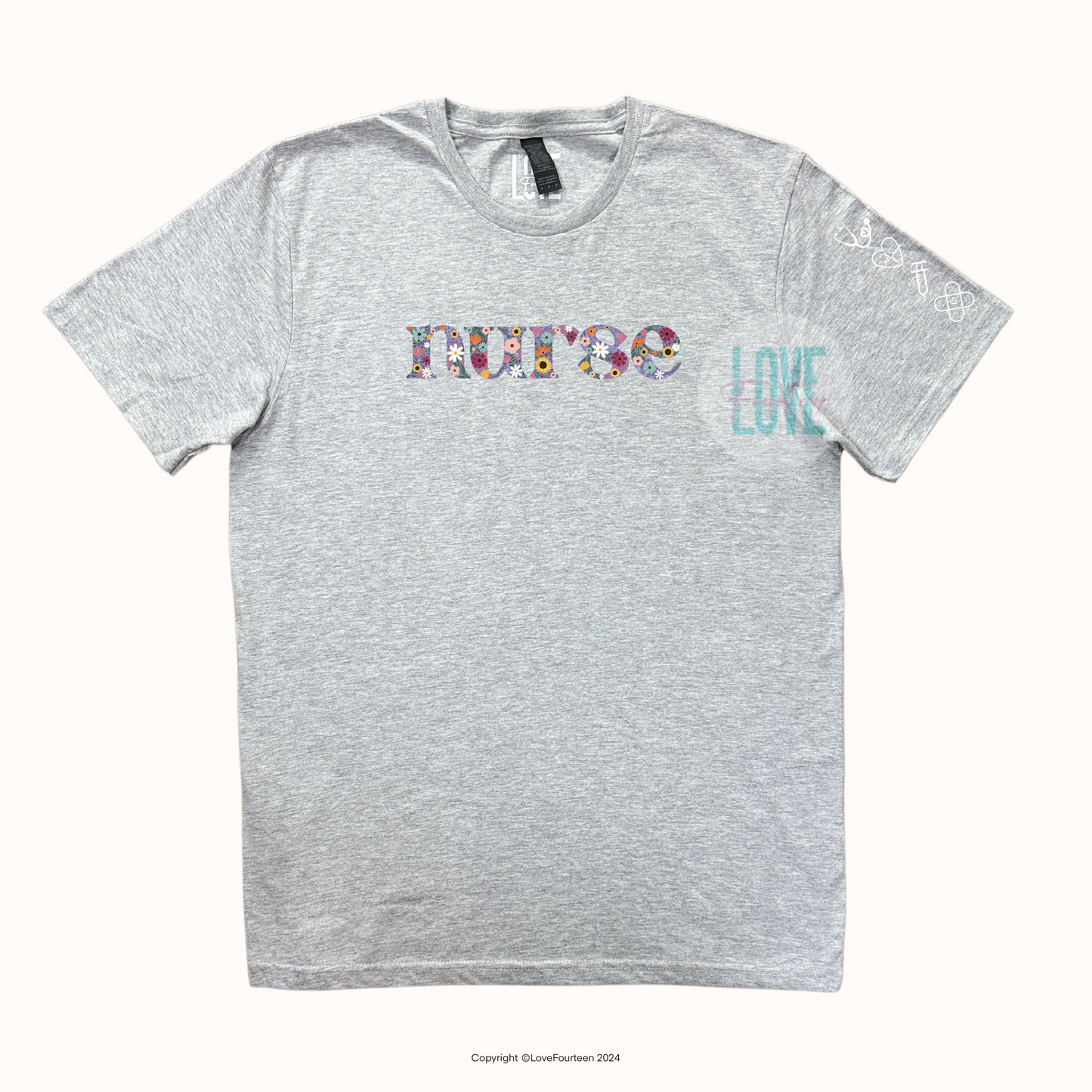 Nurse Floral Meadow Tee (Cardiology)