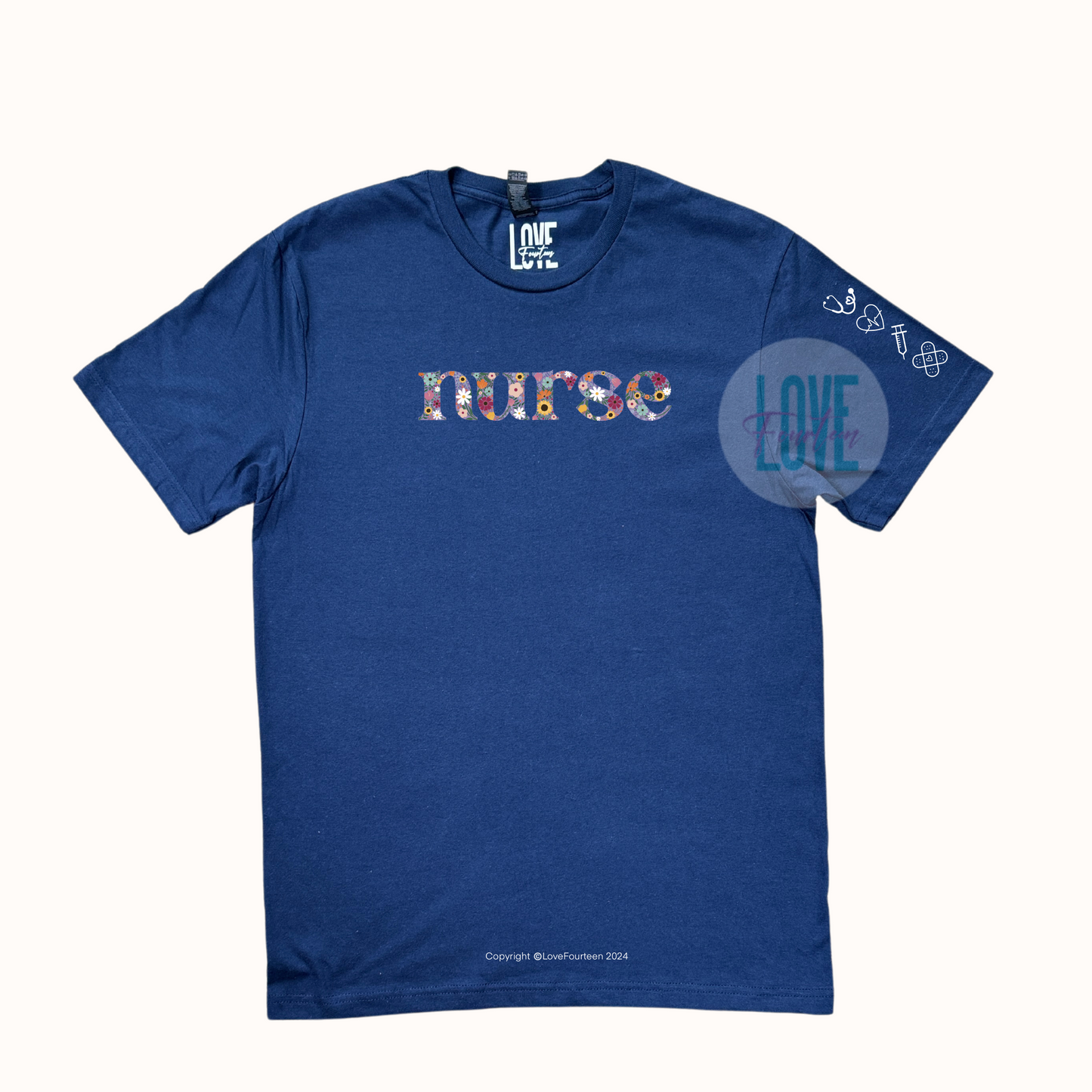 Nurse Floral Meadow Tee (Cardiology)