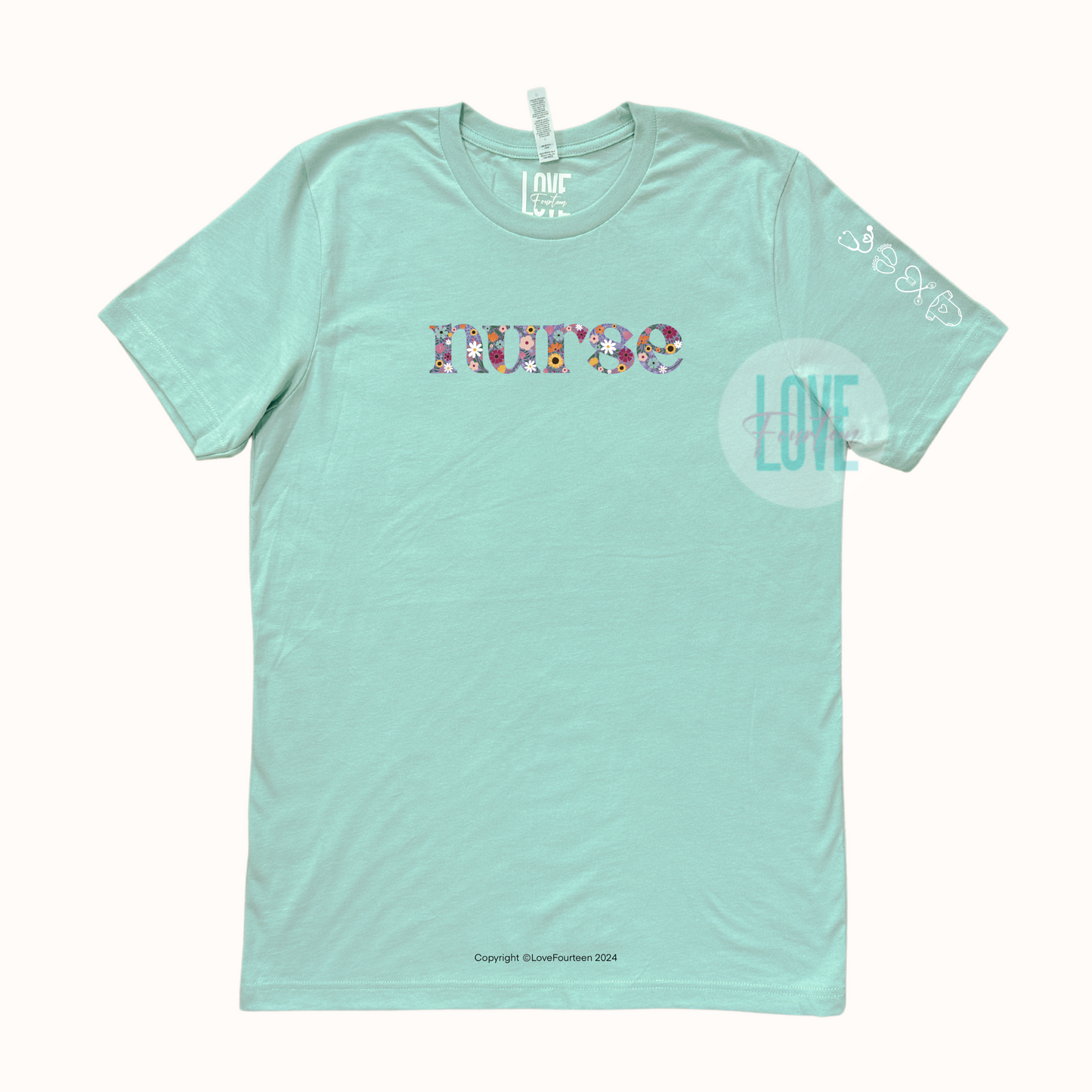 Nurse Floral Meadow Tee (Peds / L&D)