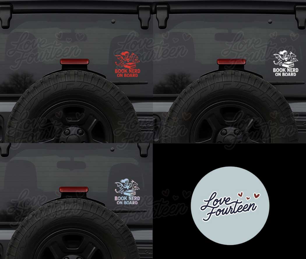 Book Nerd on Board Decal (Dragon Rider)
