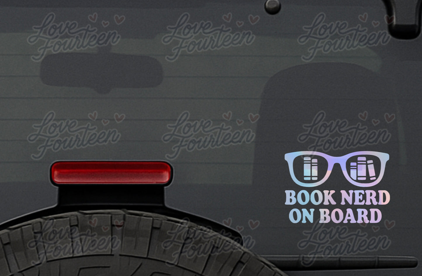 Book Nerd on Board Vinyl Decal