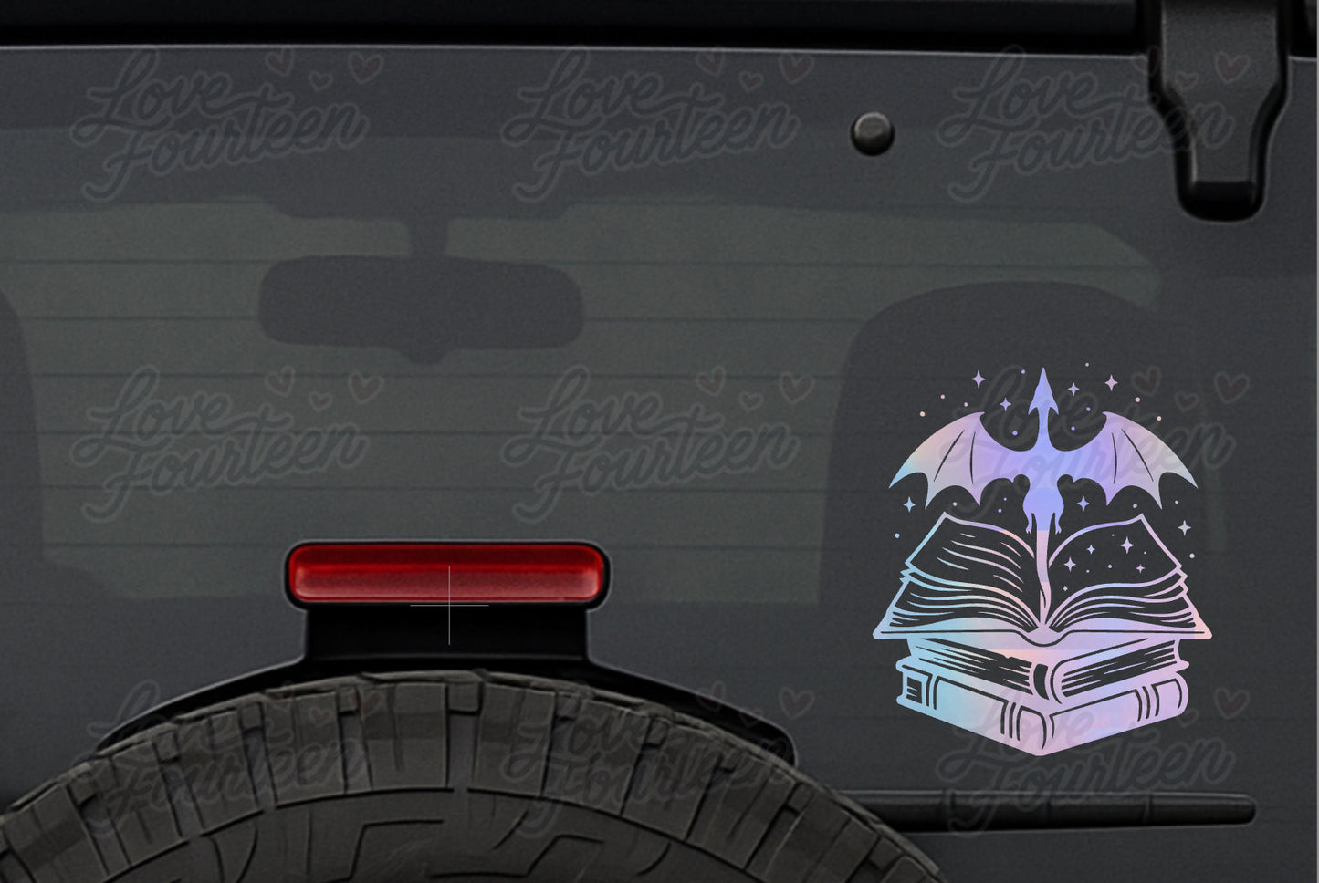 Fantasy Dragon Book Vinyl Decal