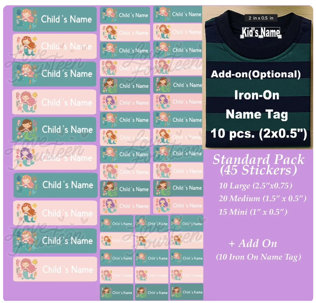 Mermaid Name Labels
