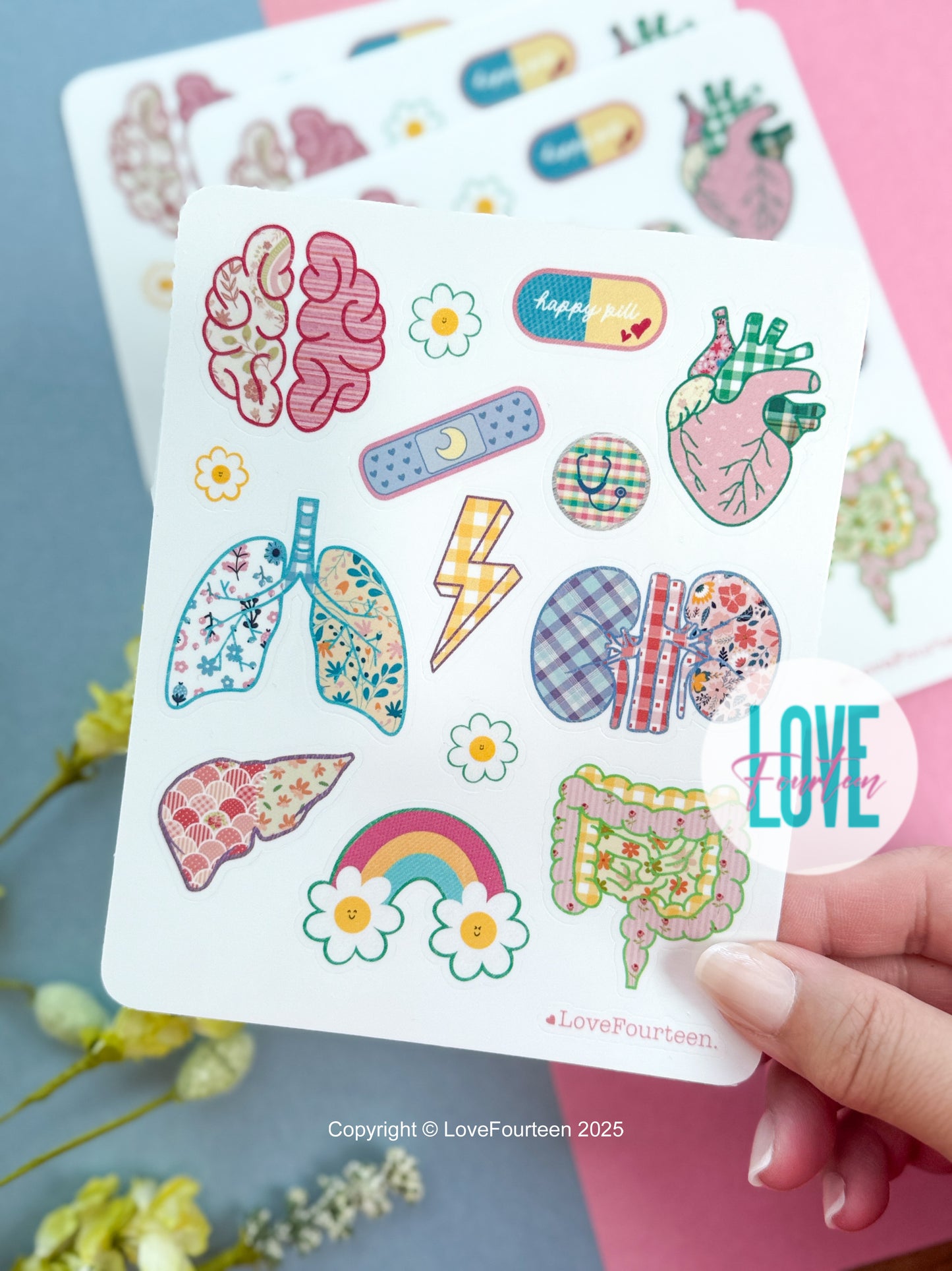 Patchwork Anatomy - Kiss Cut Sticker Sheet