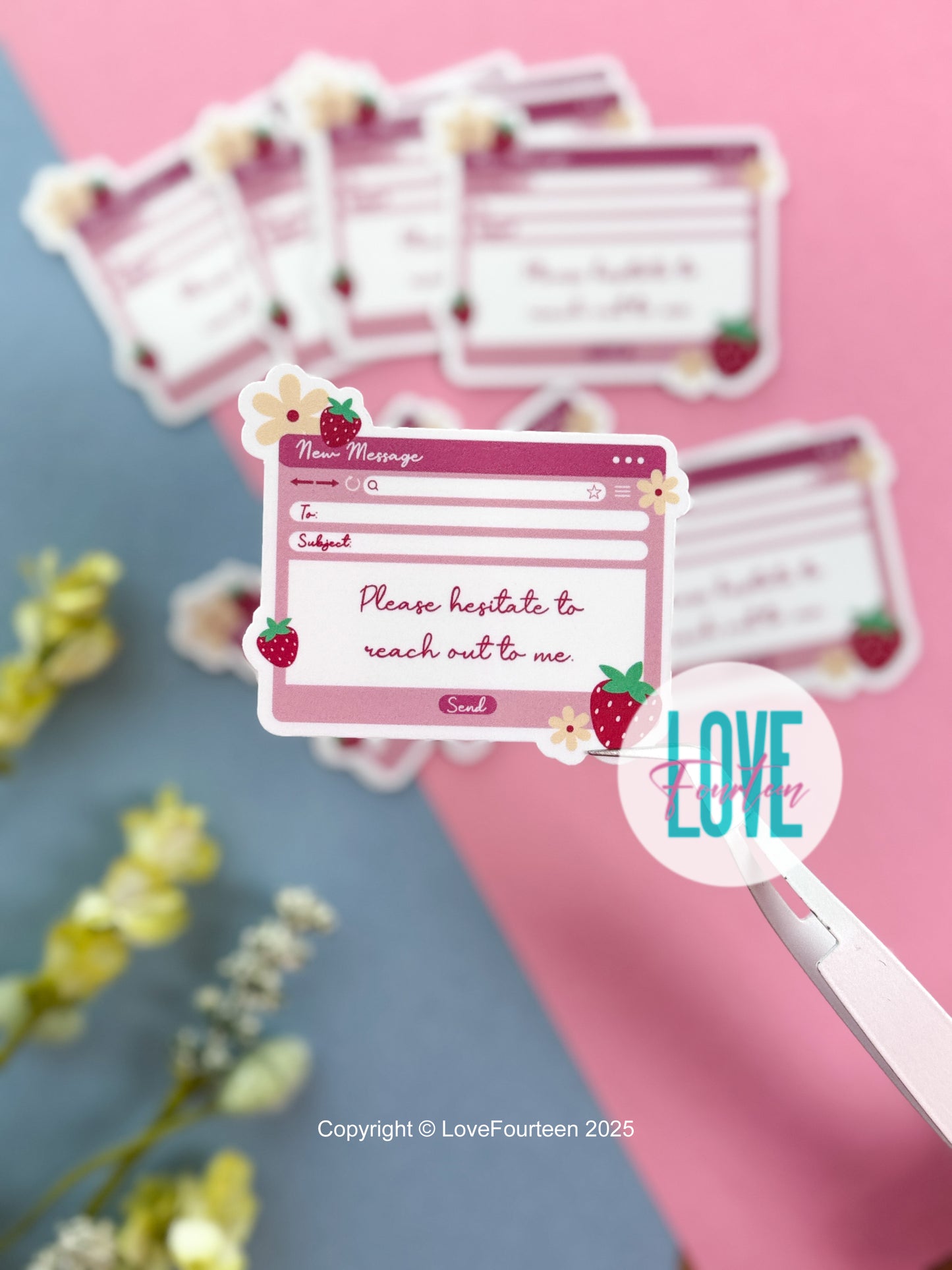 Please hesitate to reach out to me - Die Cut Sticker