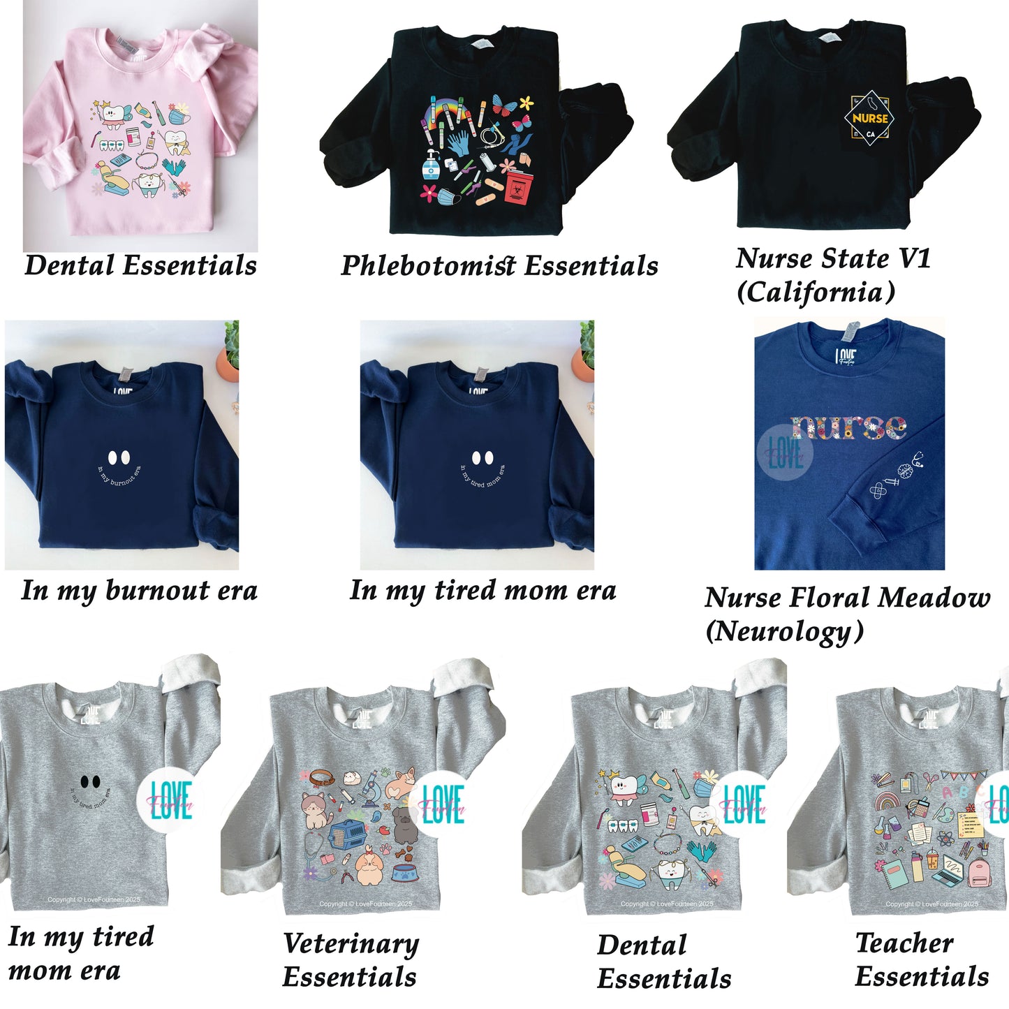Clearance Crewneck Sweatshirts – Assorted Styles & Colors