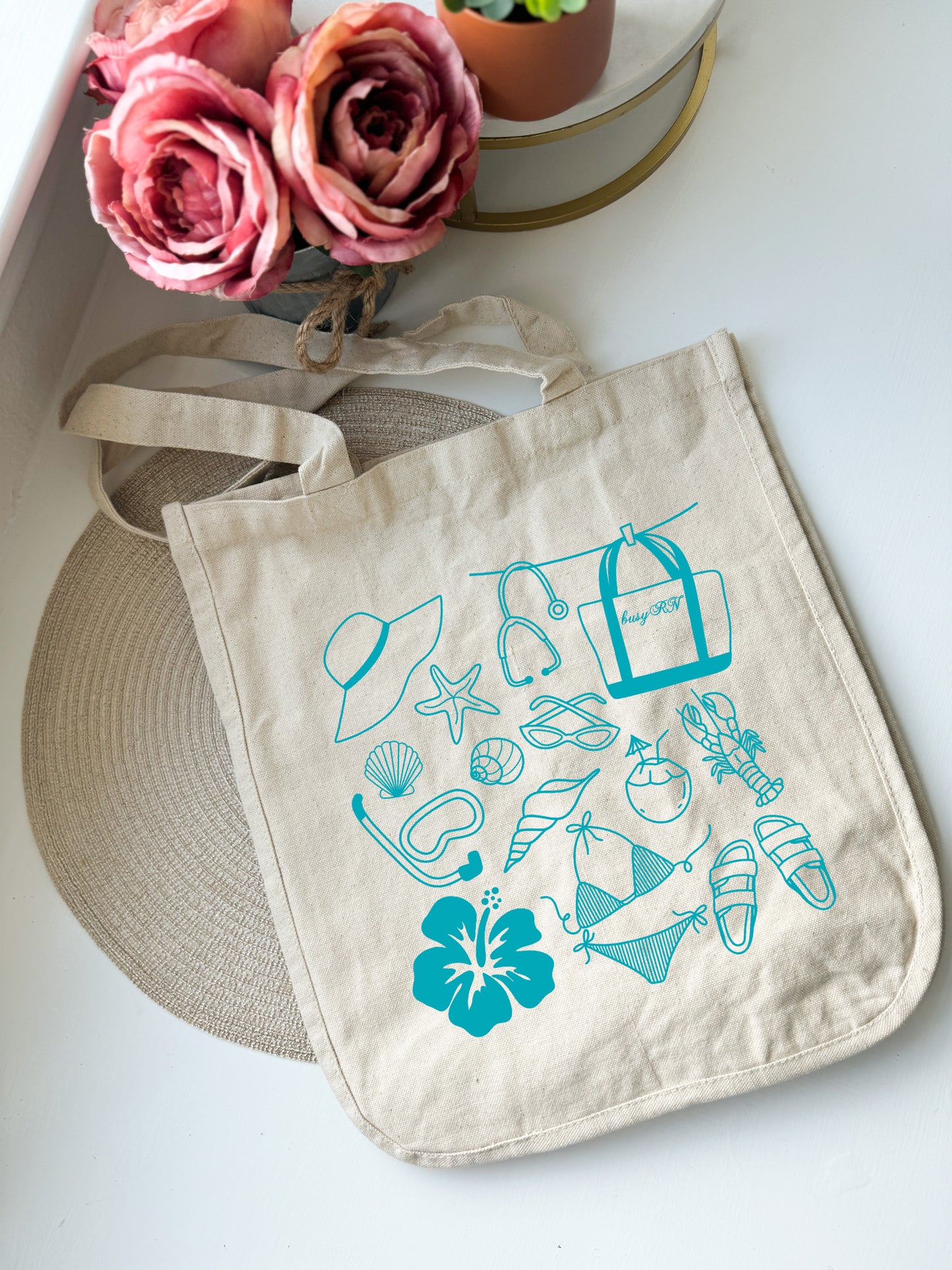 Summer Doodle Tote Bag