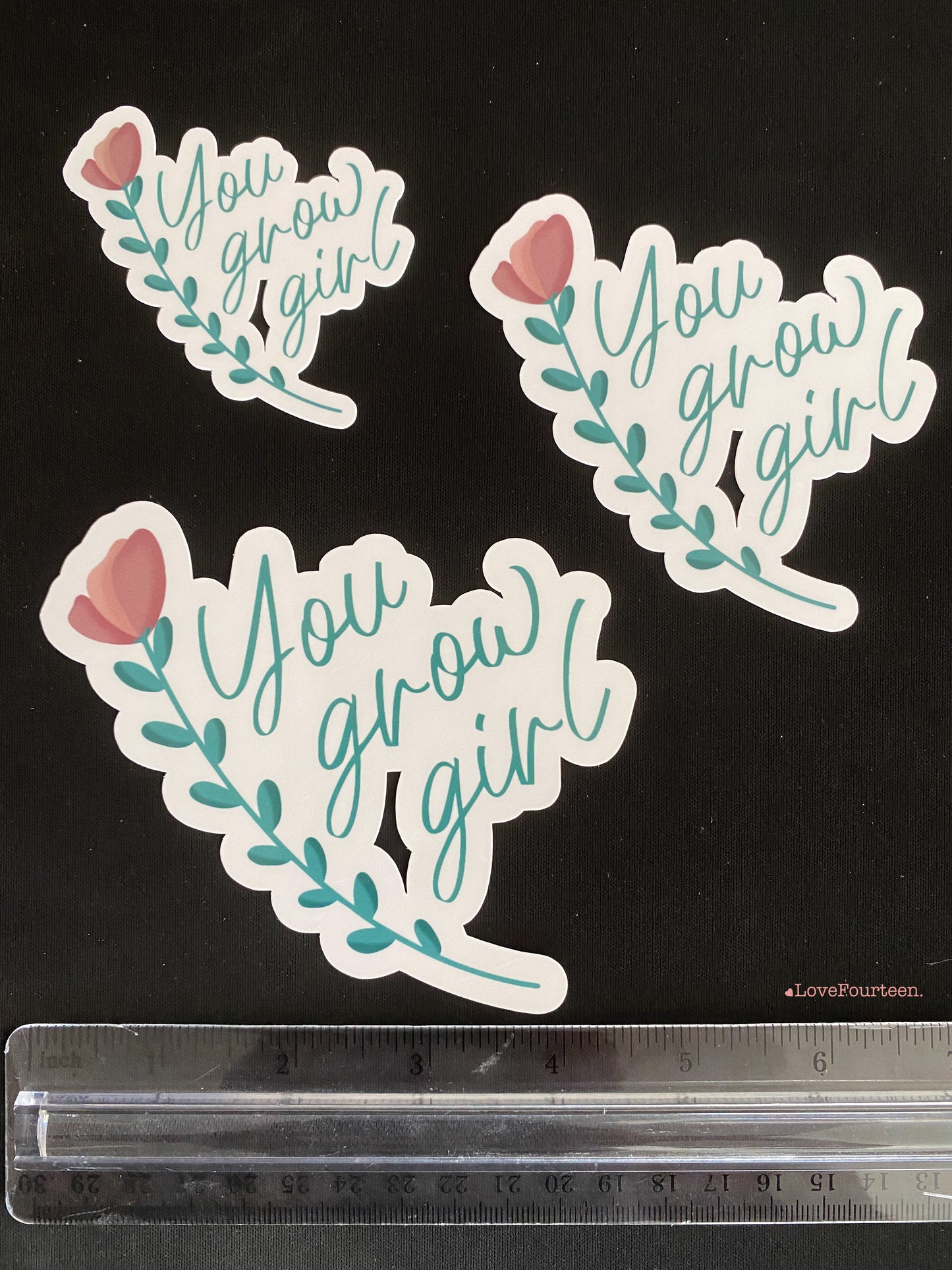 You grow girl - Waterproof Die Cut Sticker