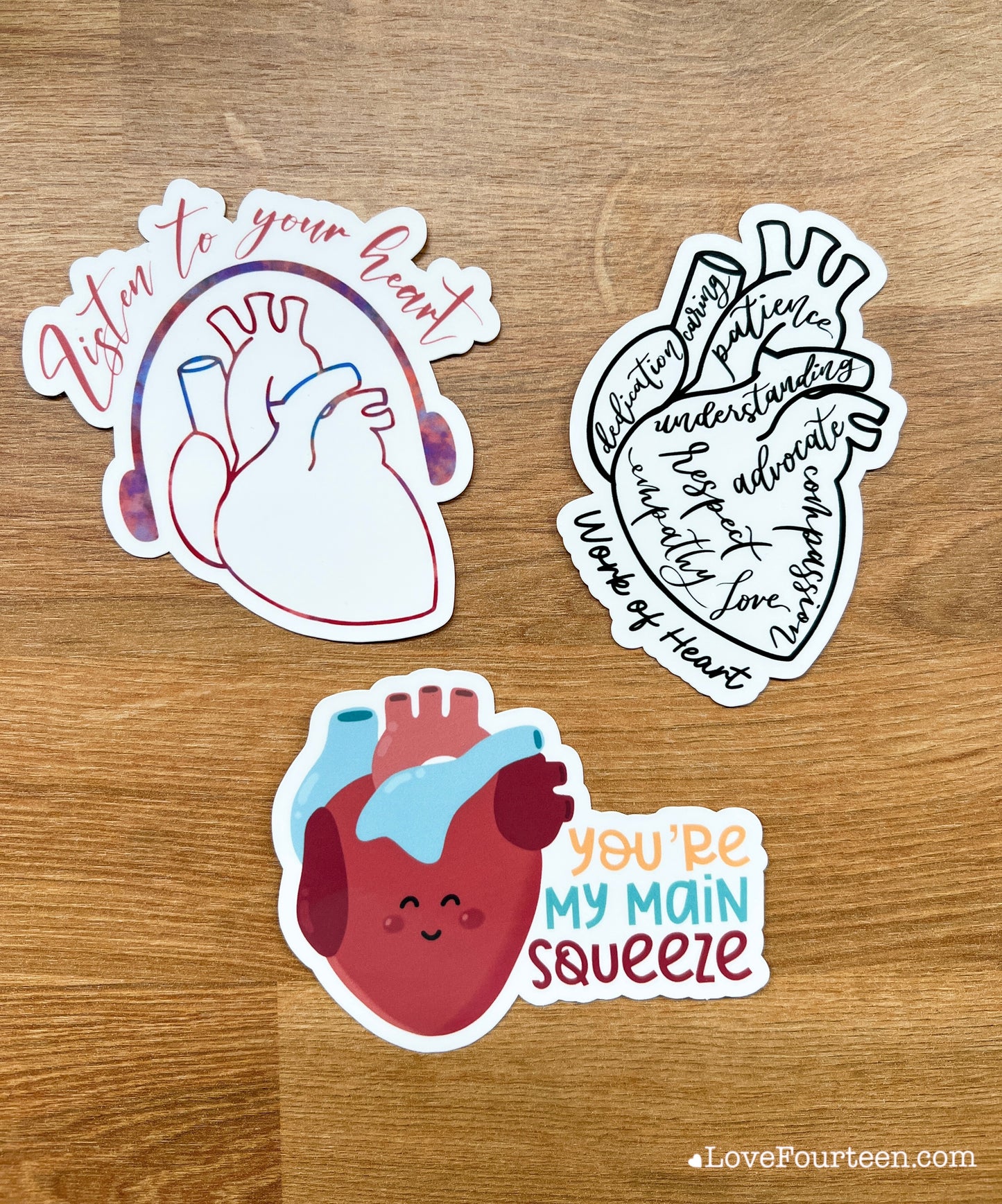 Listen to your Heart - Waterproof Die Cut Sticker