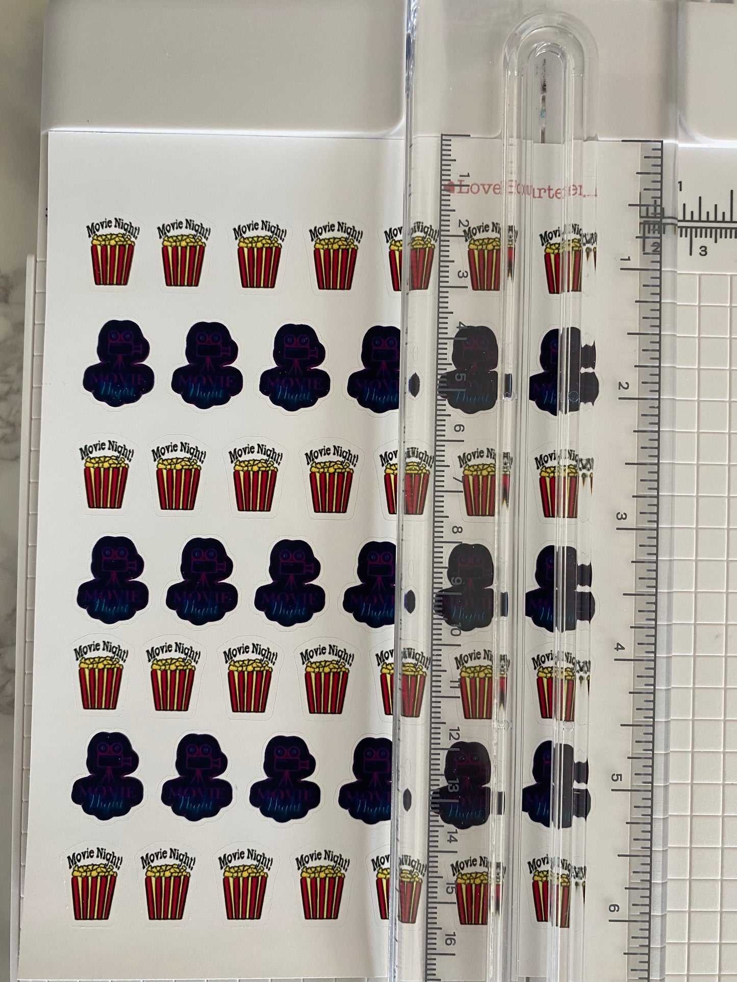 Movie Night - Journal Sticker