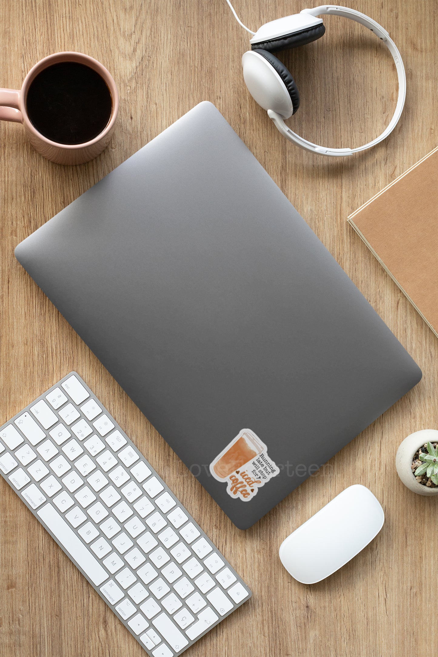 Running late but will stop for coffee - Waterproof Die Cut Sticker