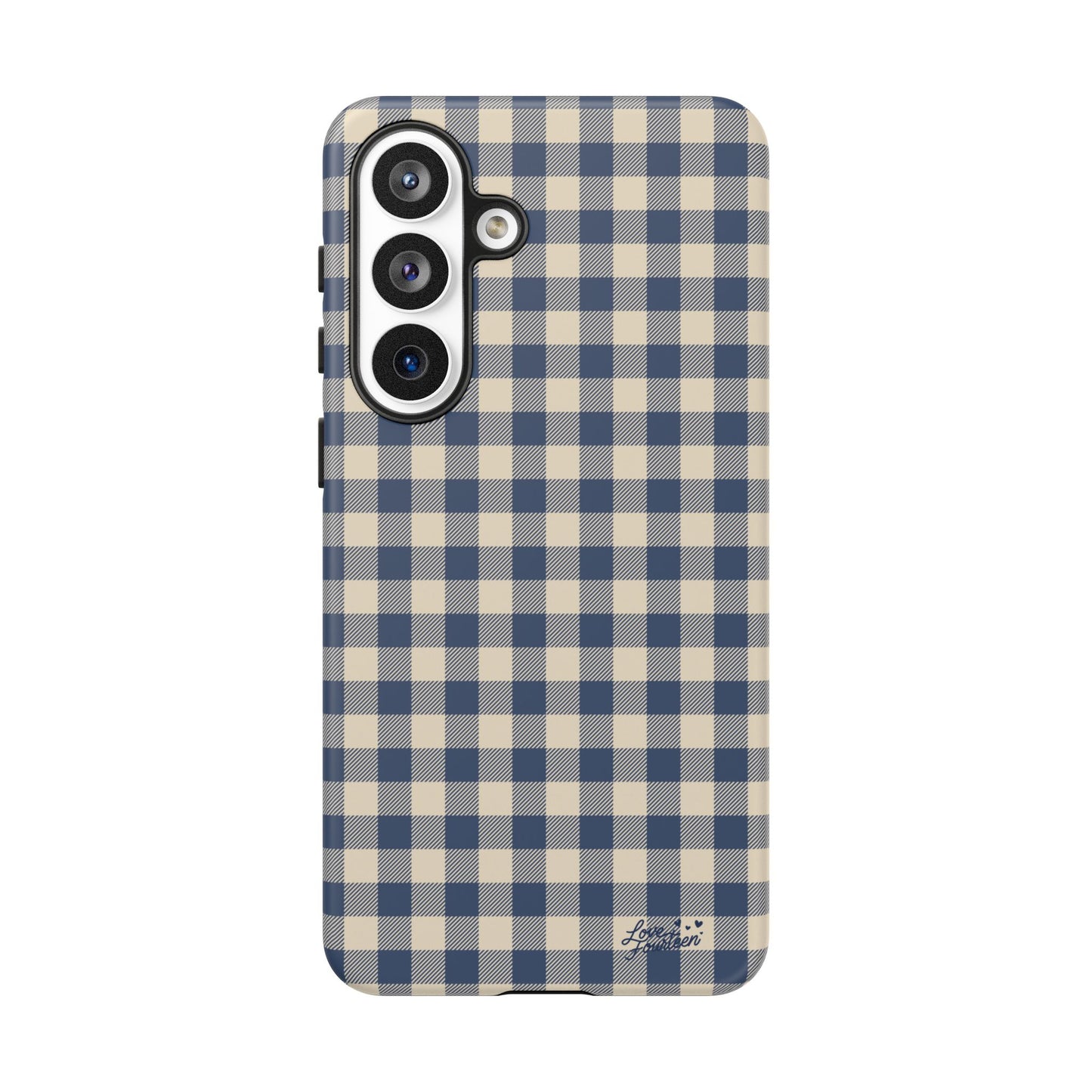 Navy Gingham Samsung Galaxy Phone Case - (Free U.S. Shipping)