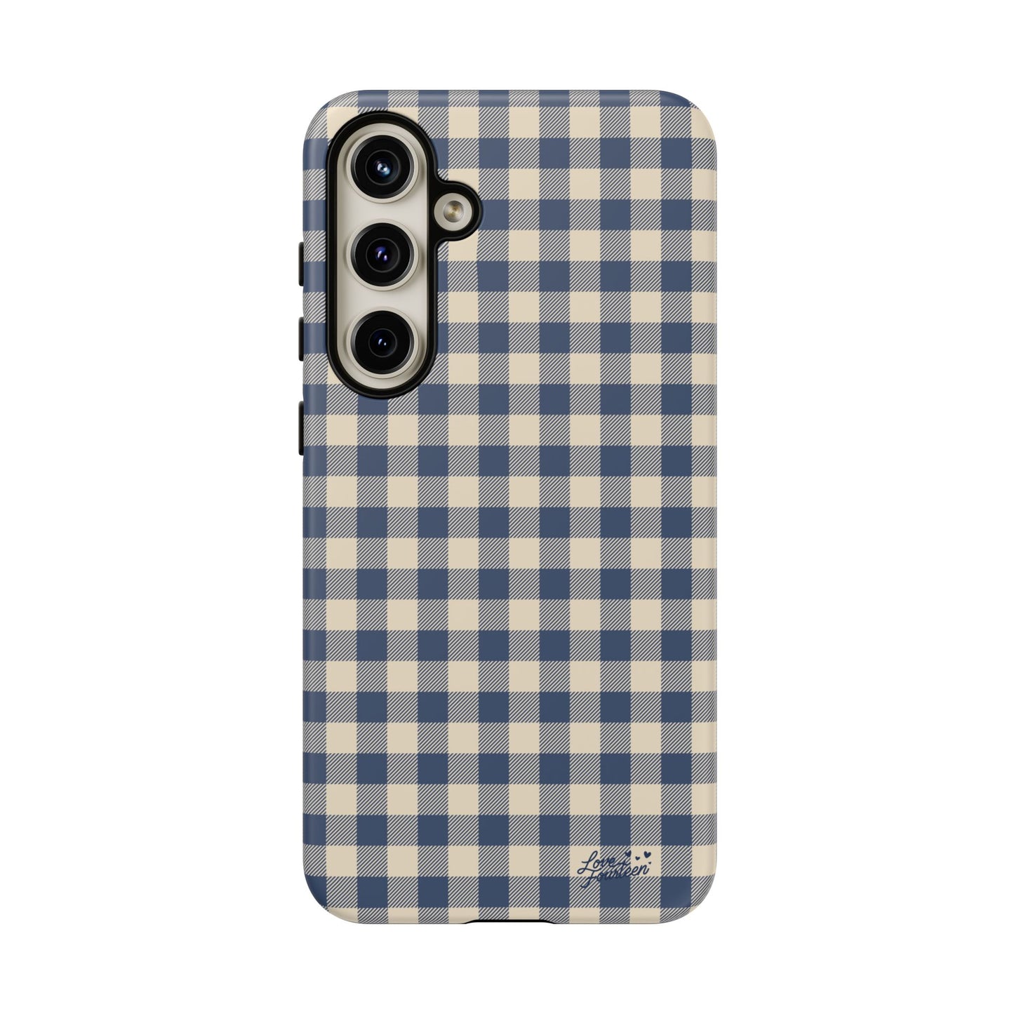 Navy Gingham Samsung Galaxy Phone Case - (Free U.S. Shipping)