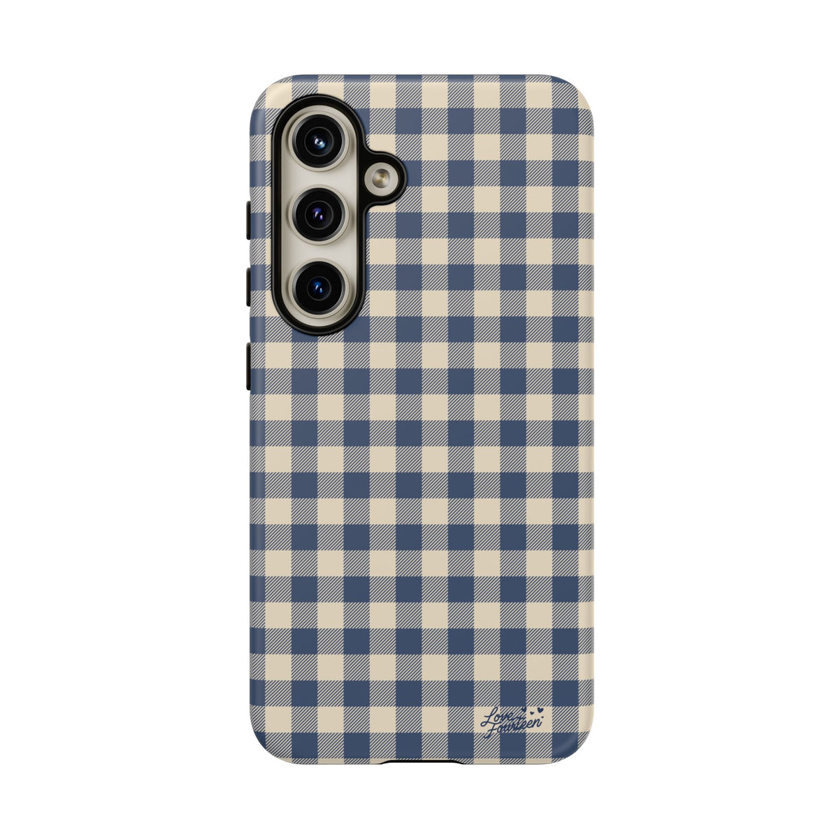 Navy Gingham Samsung Galaxy Phone Case - (Free U.S. Shipping)