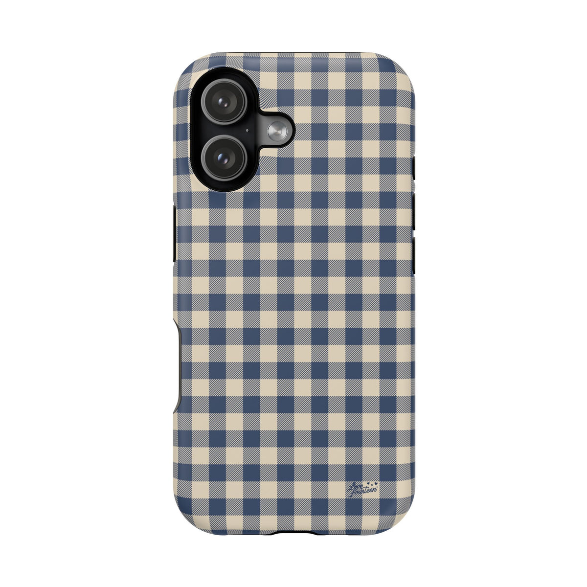 Navy Gingham iPhone Case - Magnetic Tough Case