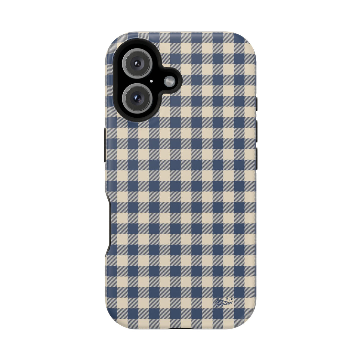 Navy Gingham iPhone Case - Magnetic Tough Case