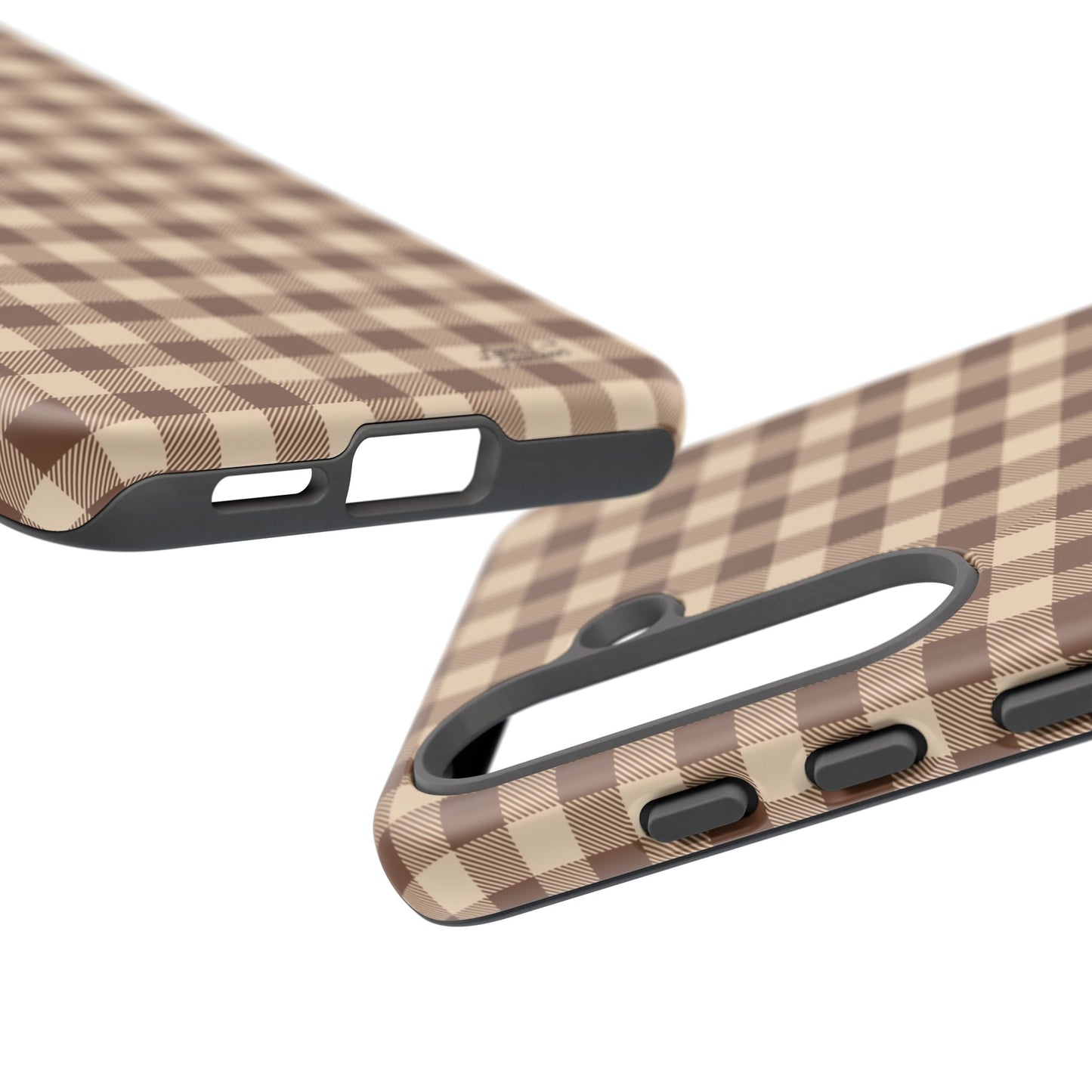 Mocha Gingham Samsung Galaxy Phone Case - (Free U.S. Shipping)