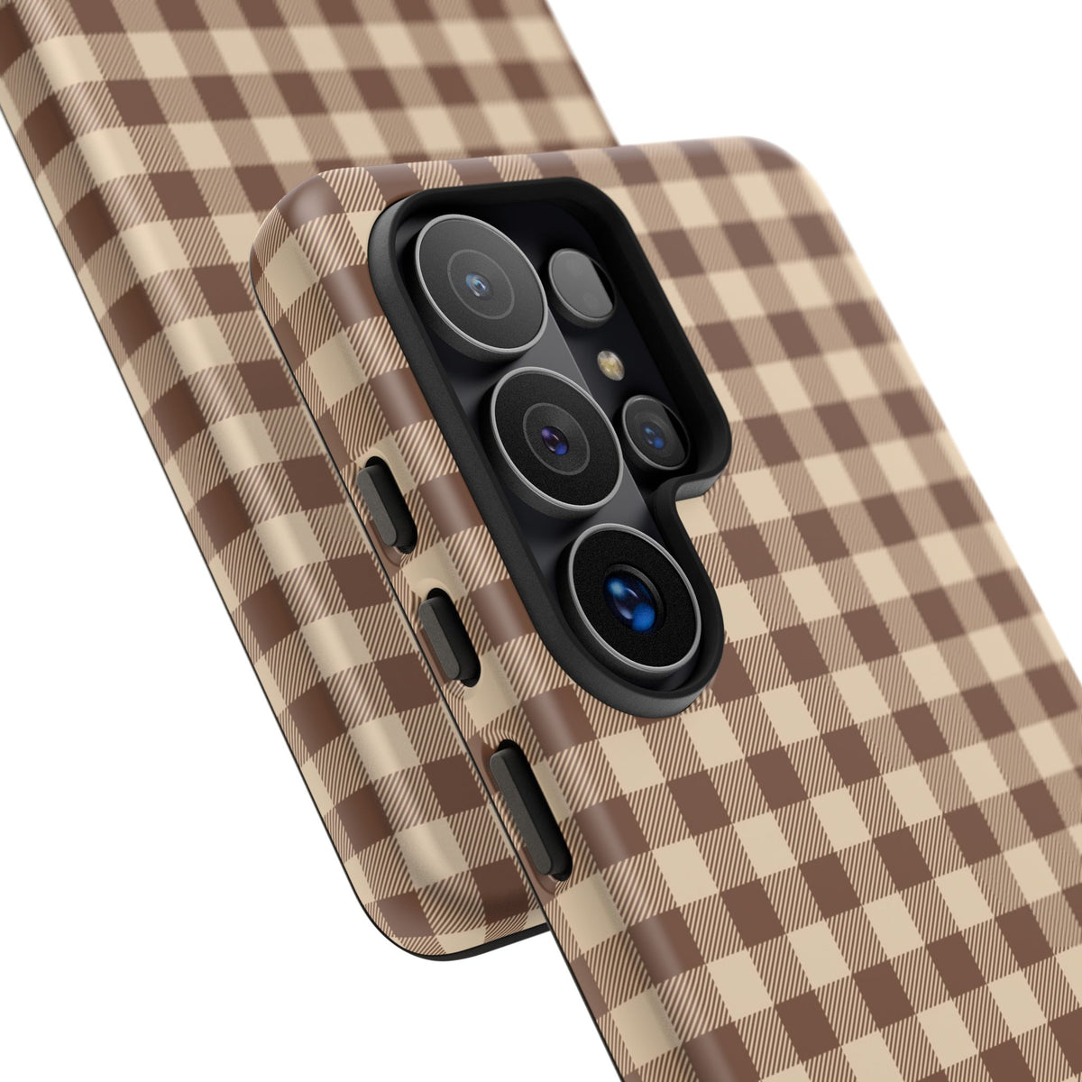 Mocha Gingham Samsung Galaxy Phone Case - (Free U.S. Shipping)