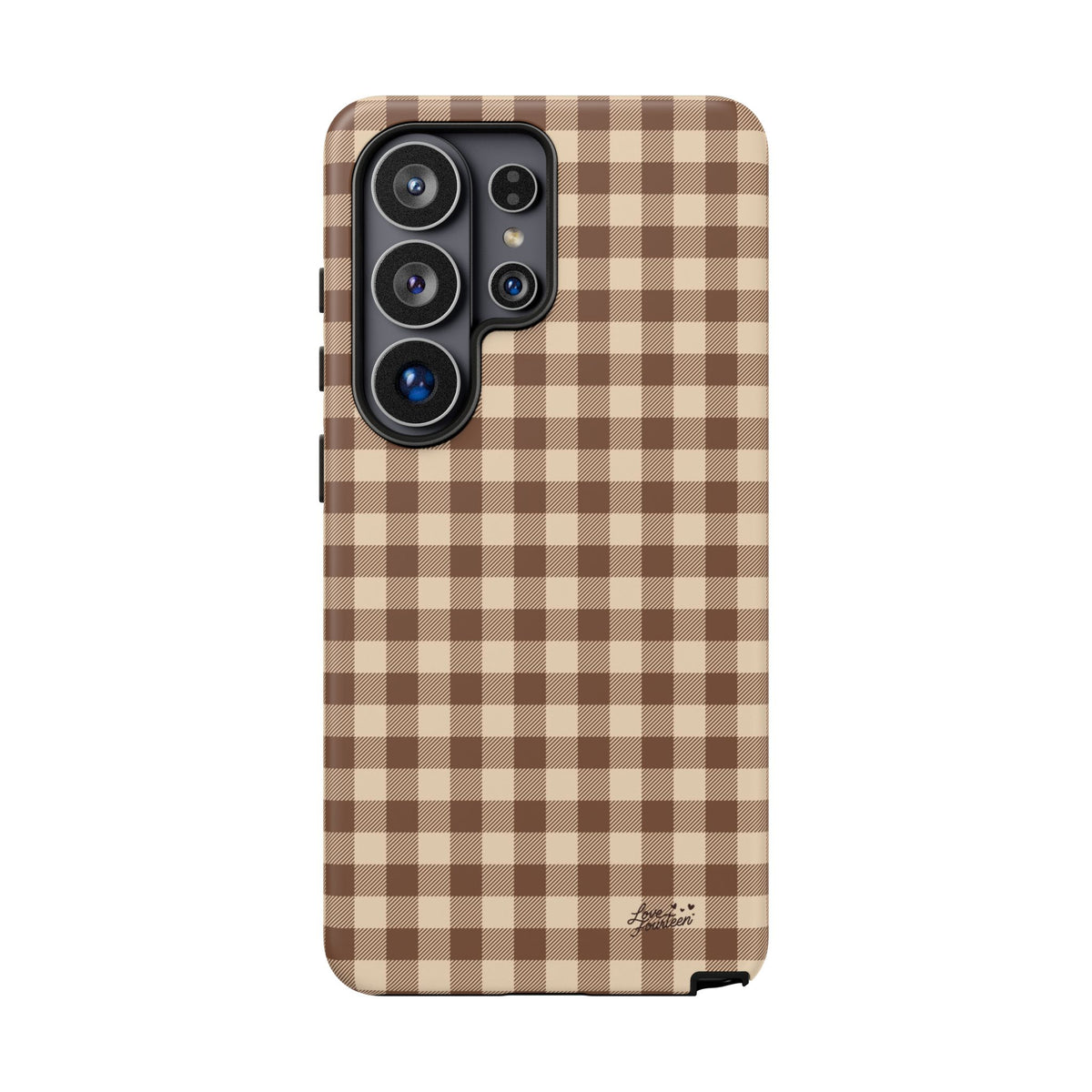 Mocha Gingham Samsung Galaxy Phone Case - (Free U.S. Shipping)