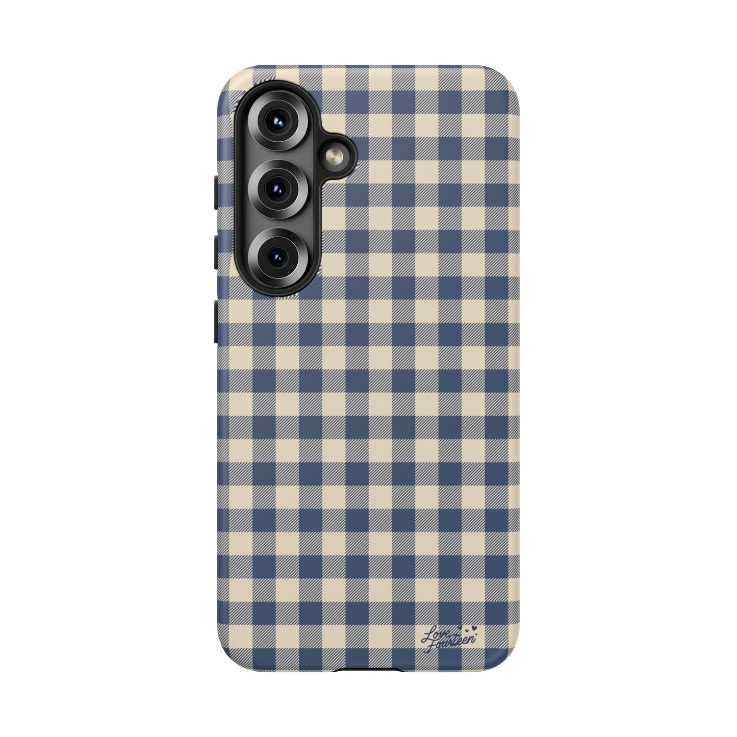 Navy Gingham Samsung Galaxy Phone Case - (Free U.S. Shipping)
