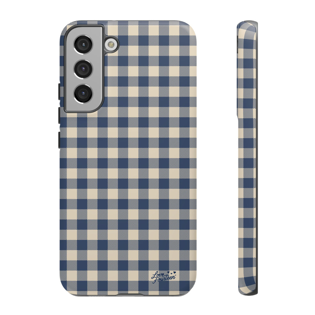 Navy Gingham Samsung Galaxy Phone Case - (Free U.S. Shipping)