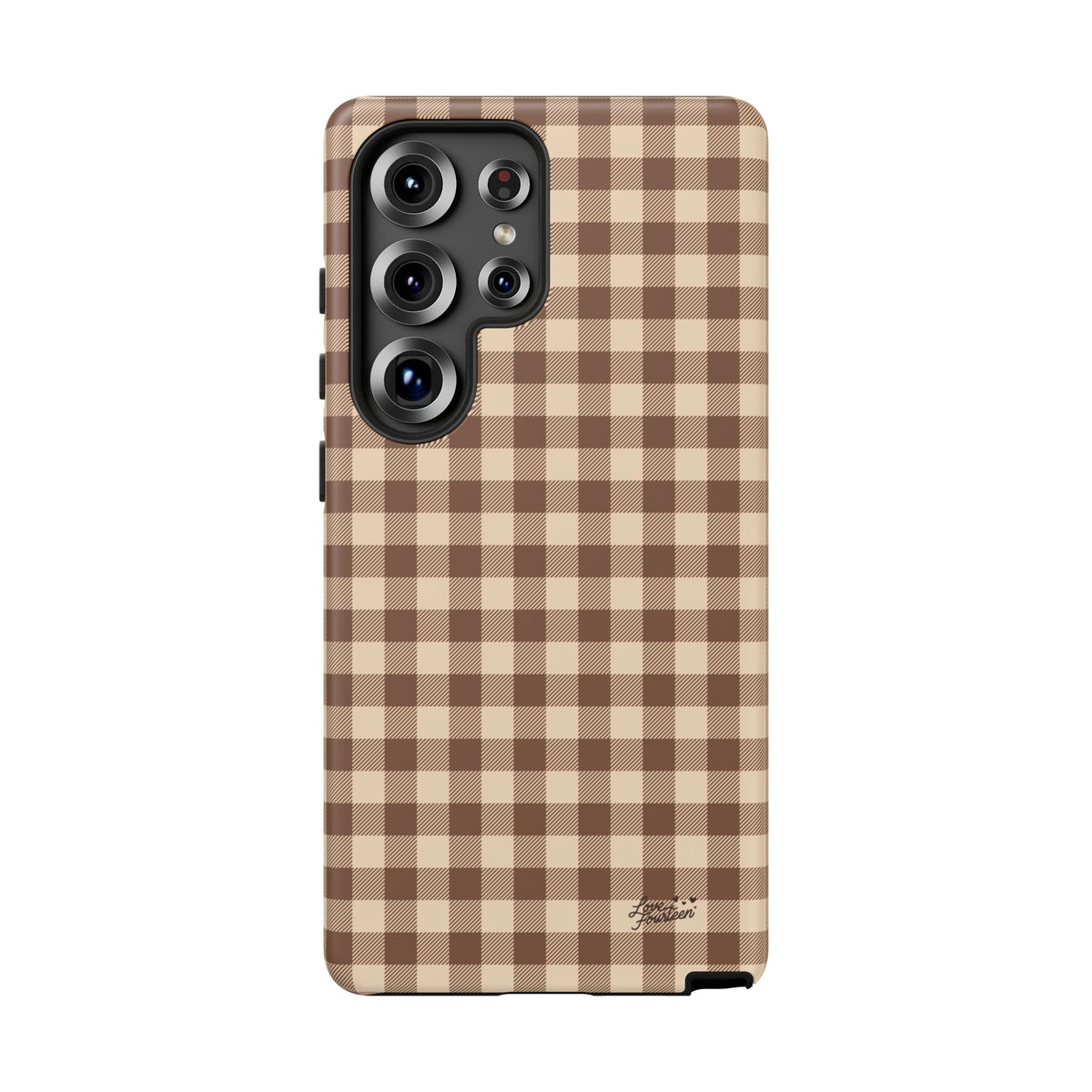 Mocha Gingham Samsung Galaxy Phone Case - (Free U.S. Shipping)