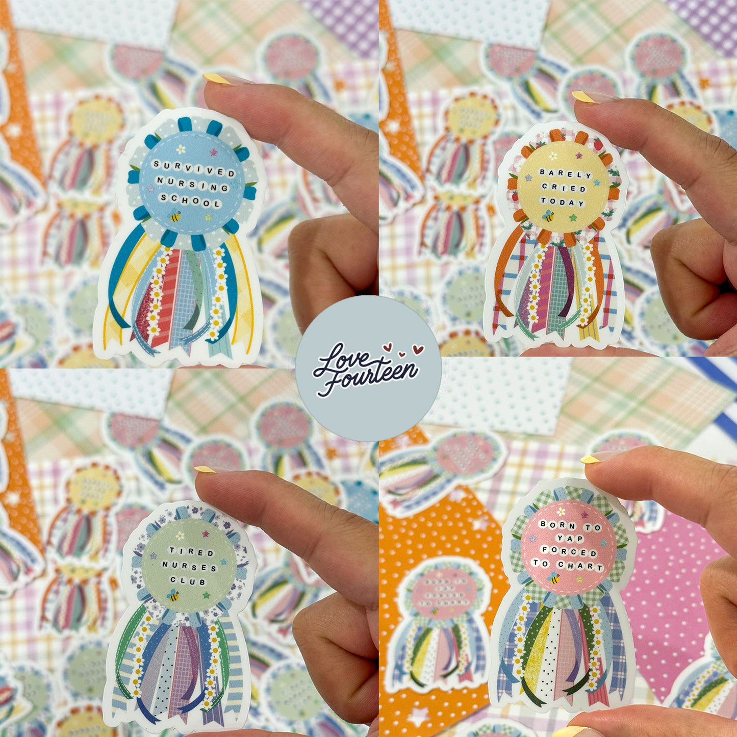 Ribbon Badge  - Die Cut Sticker (Multiple Designs Available)