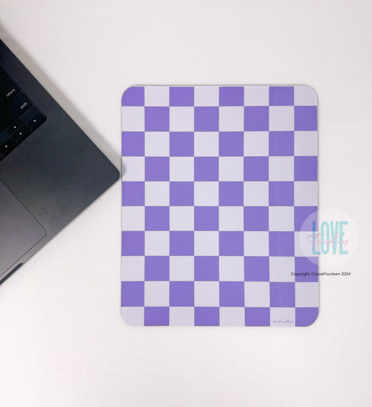 Checkered Taro Mouse Pad