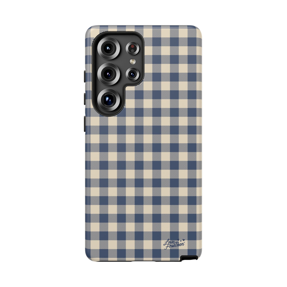 Navy Gingham Samsung Galaxy Phone Case - (Free U.S. Shipping)