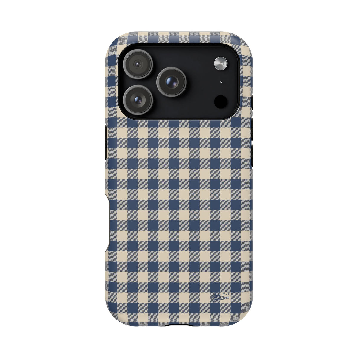 Navy Gingham iPhone Case - Magnetic Tough Case