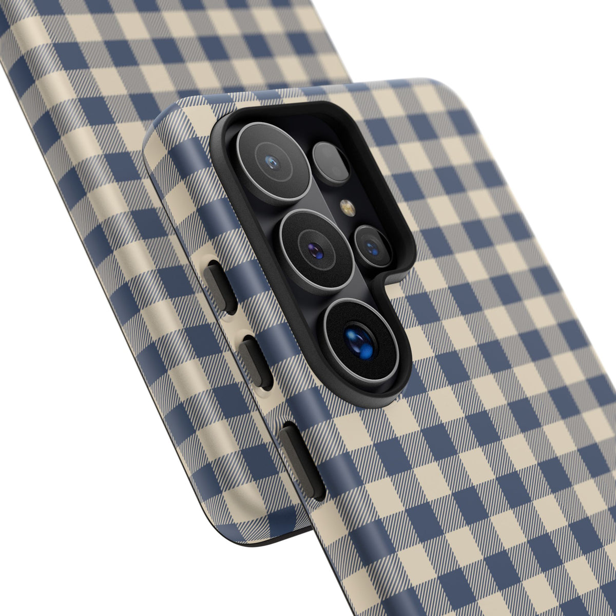Navy Gingham Samsung Galaxy Phone Case - (Free U.S. Shipping)