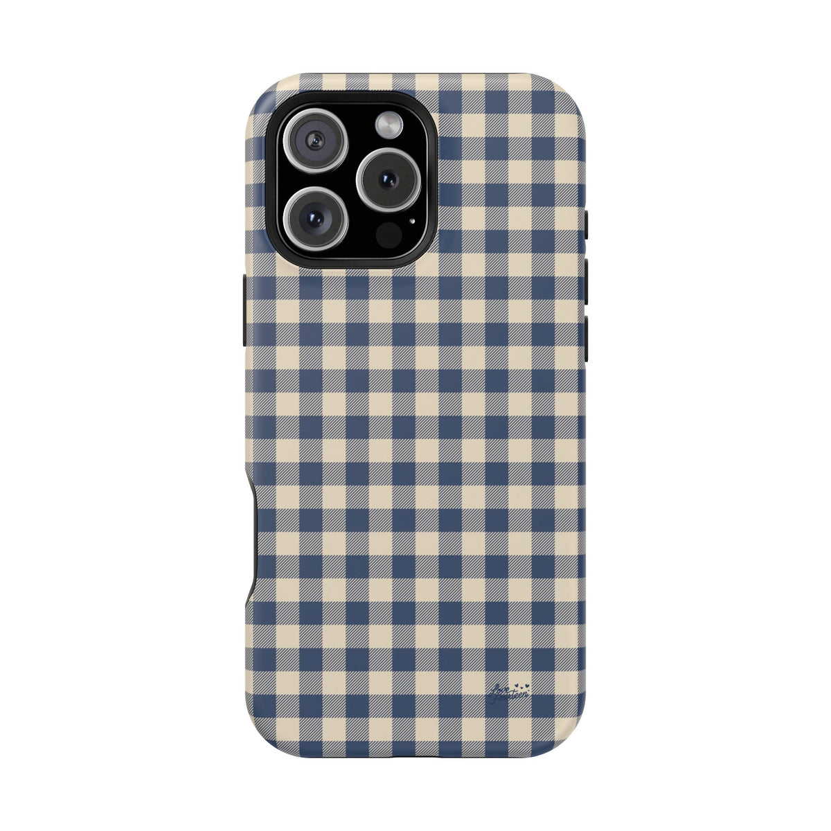 Navy Gingham iPhone Case - Magnetic Tough Case