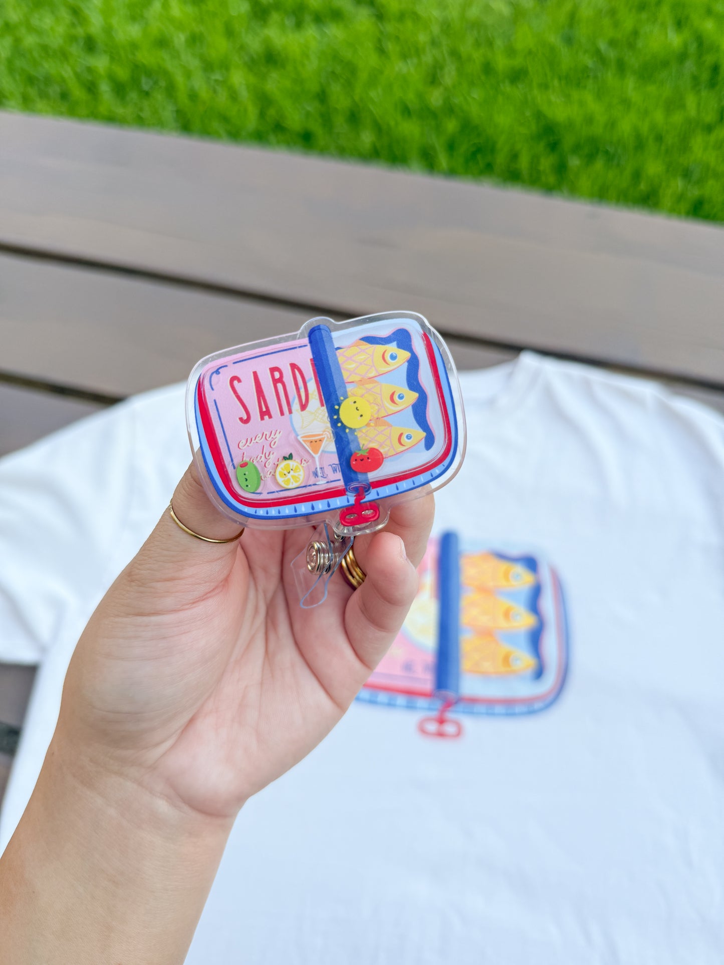 Sardines Bundle - (Badge Reel & T-Shirt) Skye and Oliver X Lovefourteen