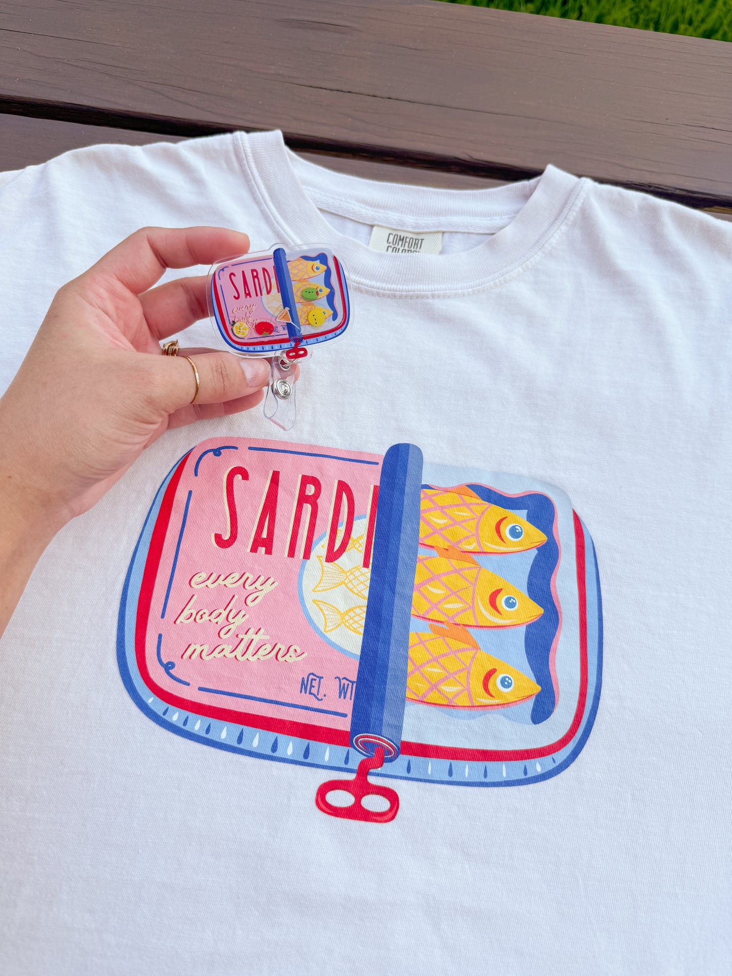 Sardines Bundle - (Badge Reel & T-Shirt) Skye and Oliver X Lovefourteen