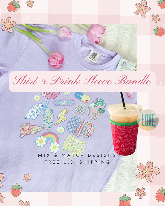 T-Shirt & Drink Sleeve Bundle - FREE U.S. Shipping