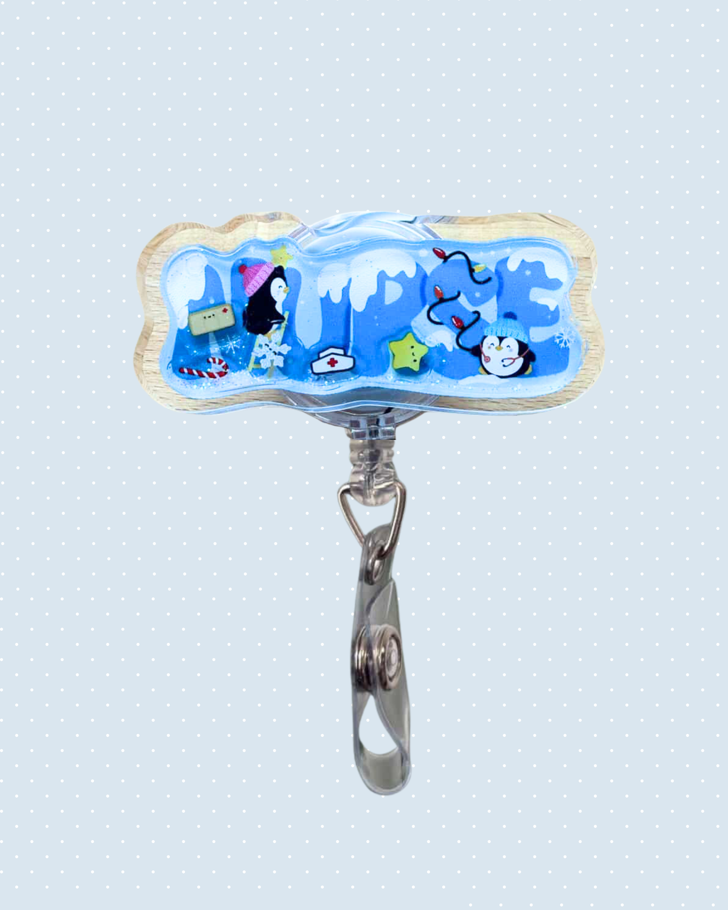 Winter Nurse Badge Reel - Skye and Oliver X Lovefourteen