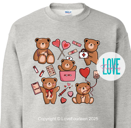 Valentine's Healthcare Teddy (T-Shirt & Crewneck Pre-Order)