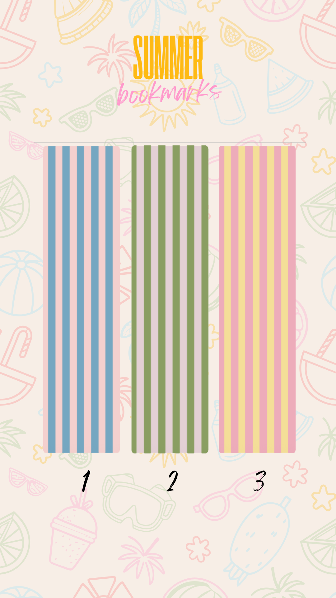 Summer Bookmark Set