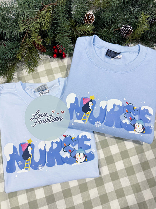 Winter Nurse (T-Shirt & Crewneck)