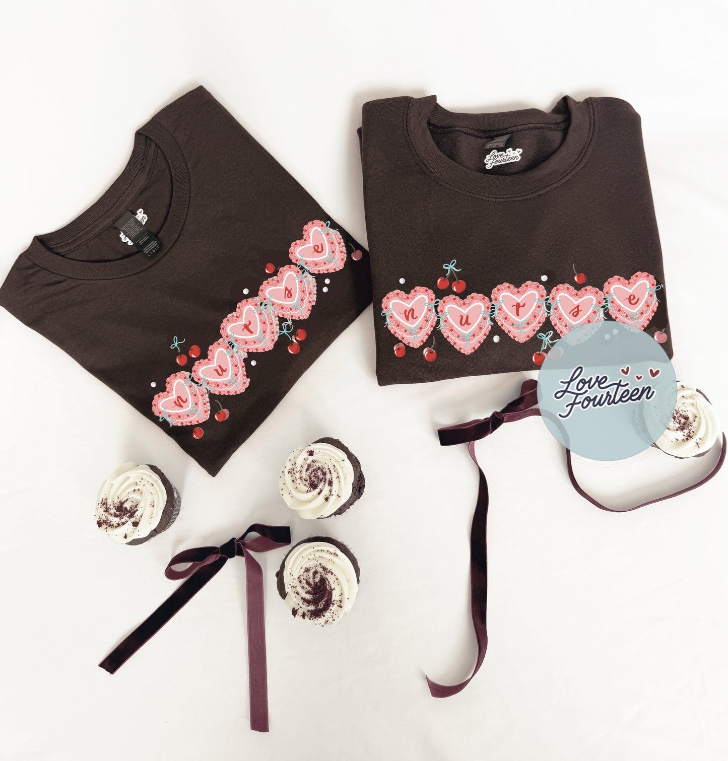 Valentine's Nurse Heart (T-Shirt & Crewneck)