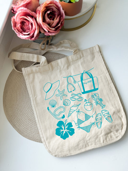 Summer Doodle Tote Bag