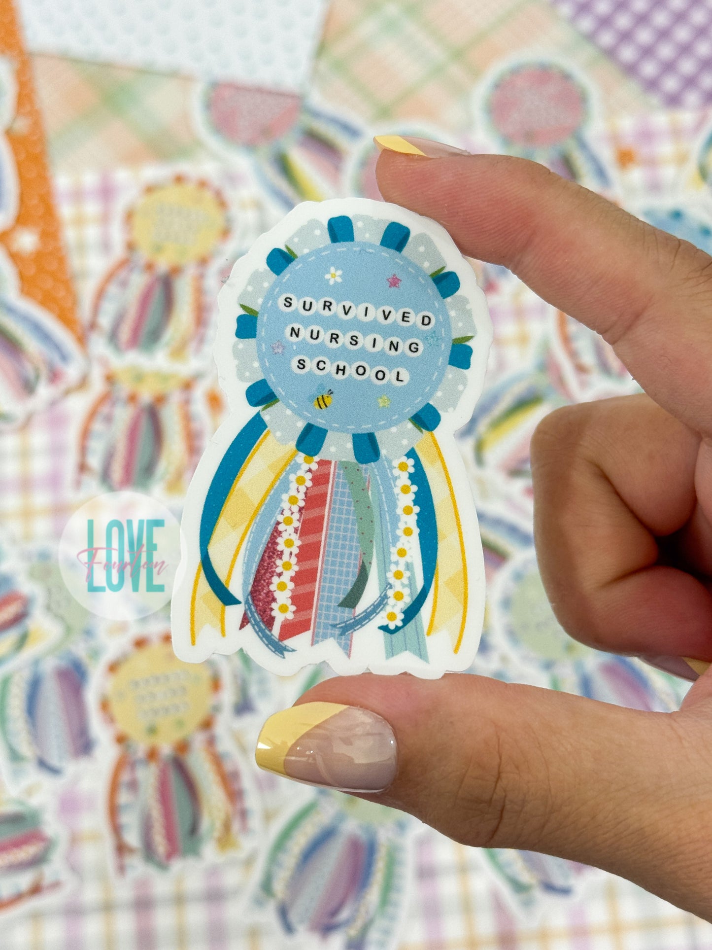 Ribbon Badge  - Die Cut Sticker (Multiple Designs Available)