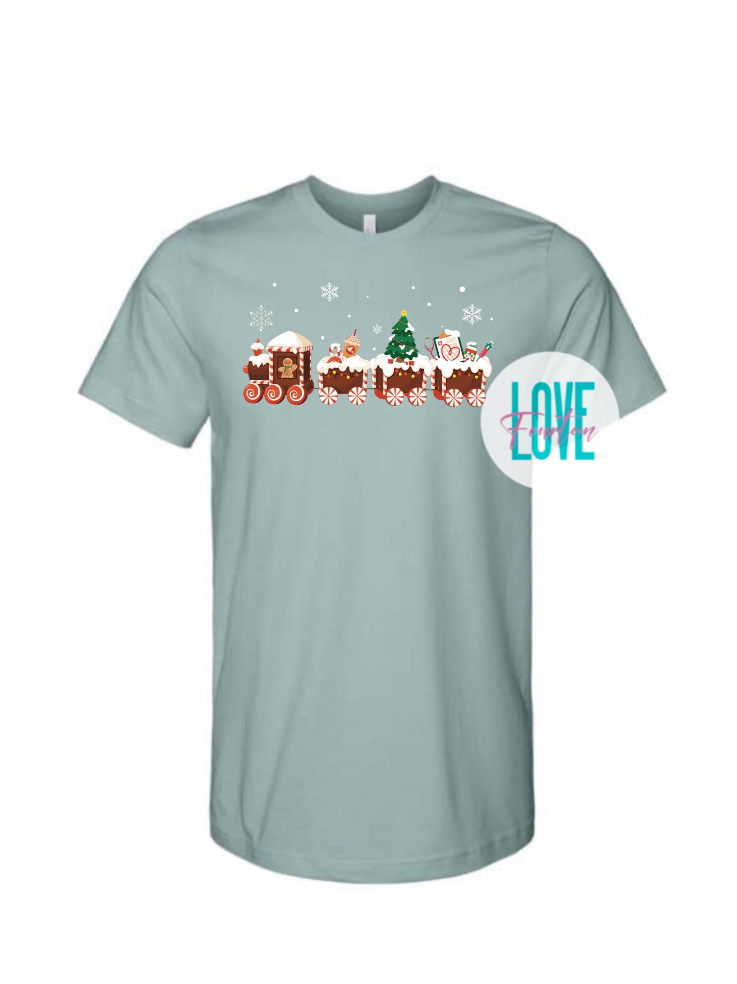 Healthcare Gingerbread Train Tee