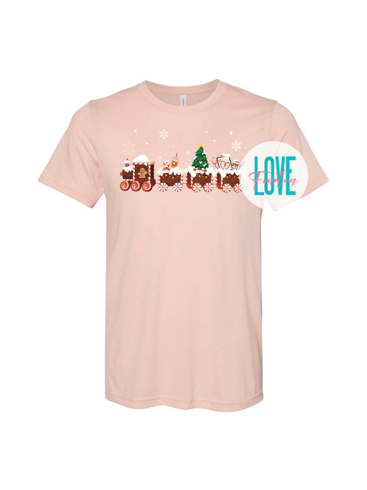 Healthcare Gingerbread Train Tee