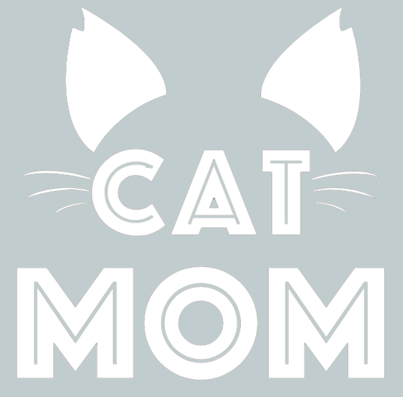 Sample of the White cat mom vinyl sticker