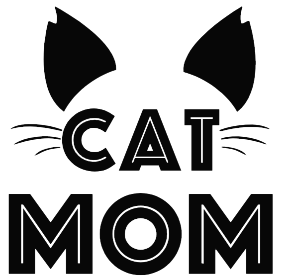 Sample of the Black cat mom vinyl sticker